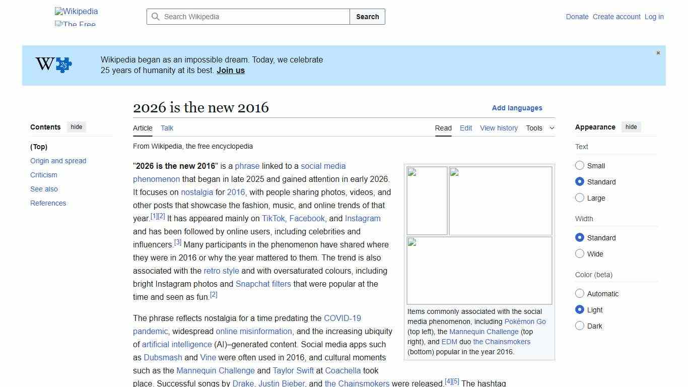 2026 is the new 2016 - Wikipedia